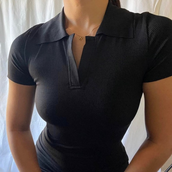 SHIRT BACKLESS SLIT DRESS - Picture 5 of 5